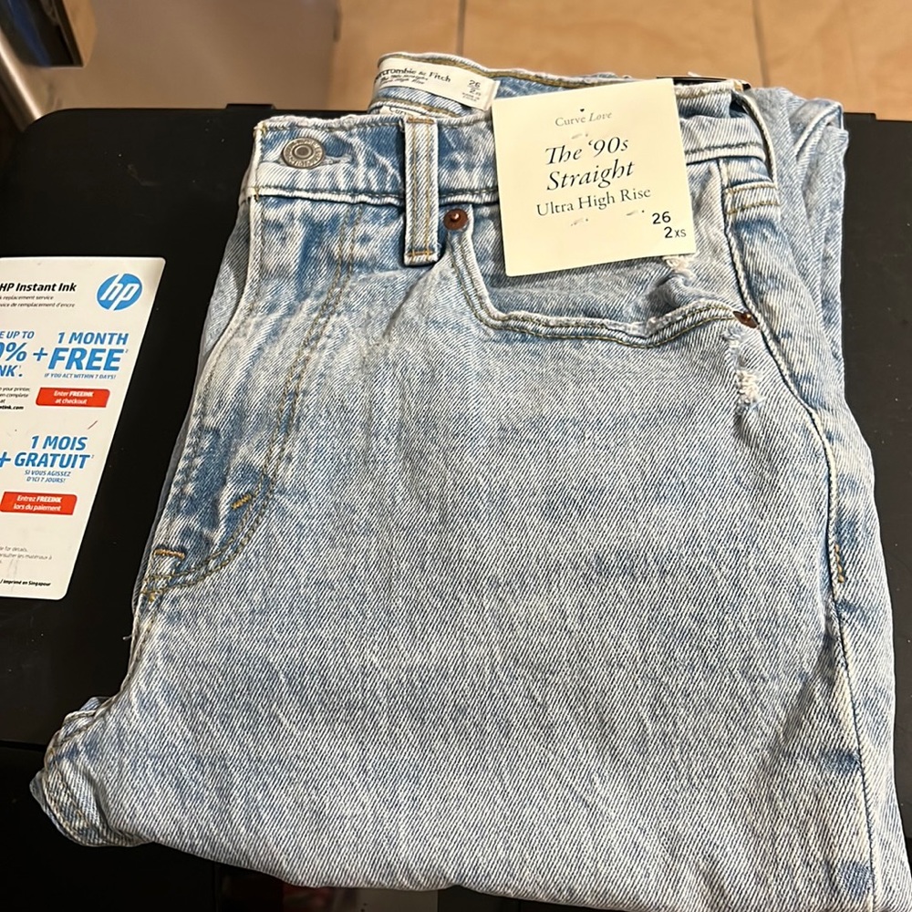 Curve love 90s ultra high rise straight jeans